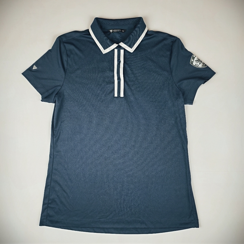⛳Levelwear Women's Golf Polo Shirt | Navy Performance Short Sleeve | Size M
